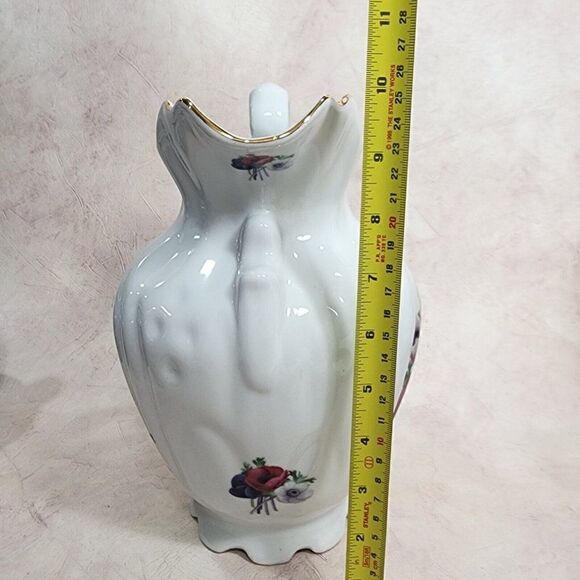 Formalities By Baum Bros. 10" Tall Anemone Collection Floral Pitcher Purple - Picture 6 of 13